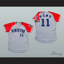 Load image into Gallery viewer, Nomo 11 Kintetsu Japan Gray Baseball Jersey