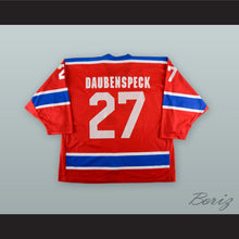 Load image into Gallery viewer, Kirk Daubenspeck 27 Indianapolis Ice WHA Racers Throwback Red Hockey Jersey