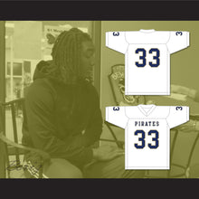 Load image into Gallery viewer, Kirkland Joseph 33 Independence Community College Pirates White Football Jersey