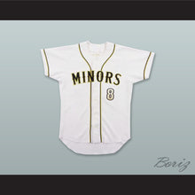 Load image into Gallery viewer, Kjima 8 Minors White Button Down Baseball Jersey