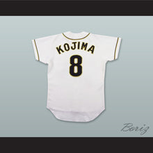 Load image into Gallery viewer, Kjima 8 Minors White Button Down Baseball Jersey