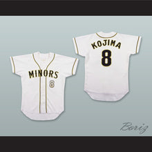 Load image into Gallery viewer, Kjima 8 Minors White Button Down Baseball Jersey