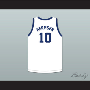 Kleggie Hermsen 10 Indianapolis Olympians Retro White Basketball Jersey