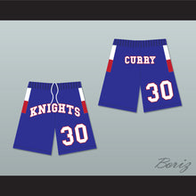 Load image into Gallery viewer, Stephen Curry 30 Charlotte Christian High School Knights Blue Basketball Shorts