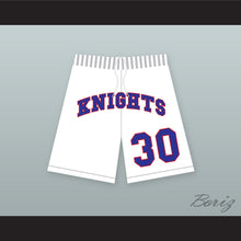 Load image into Gallery viewer, Stephen Curry 30 Charlotte Christian High School Knights White Basketball Shorts