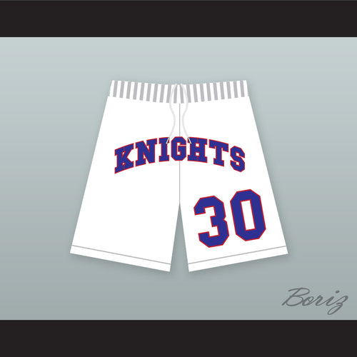 Stephen Curry 30 Charlotte Christian High School Knights White Basketball Shorts