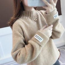 Load image into Gallery viewer, Knitted Warm Sweater Female For Autumn winter 2019 Ladies Long Sleeve Women Turtleneck Casual Pullover Blue Jumper Top