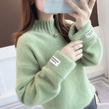 Load image into Gallery viewer, Knitted Warm Sweater Female For Autumn winter 2019 Ladies Long Sleeve Women Turtleneck Casual Pullover Blue Jumper Top
