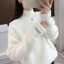 Load image into Gallery viewer, Knitted Warm Sweater Female For Autumn winter 2019 Ladies Long Sleeve Women Turtleneck Casual Pullover Blue Jumper Top