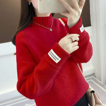 Load image into Gallery viewer, Knitted Warm Sweater Female For Autumn winter 2019 Ladies Long Sleeve Women Turtleneck Casual Pullover Blue Jumper Top