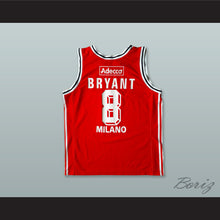 Load image into Gallery viewer, Kobe Bryant 8 Olimpia Milano Red Basketball Jersey
