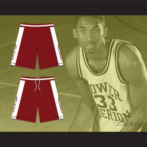 Kobe Bryant Lower Merion High School Aces Maroon Basketball Shorts