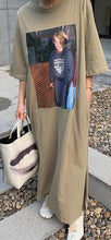 Load image into Gallery viewer, Korean Design Vintage summer elegant Print Dress New Casual Loose Long High Street Dress