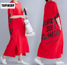 Load image into Gallery viewer, Korean Style 2020 Fashion Women's Short Sleeve  Swing shirt Dress plus size Long summer dress
