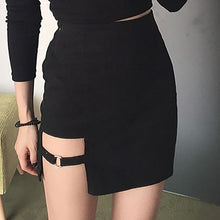 Load image into Gallery viewer, Korean Style Black Package Hip Skirts Irregular Hem Pencil Micro Skirt Sexy Slim Women Bodycon Party Skirts Black