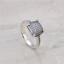 Load image into Gallery viewer, Korean version of the new ladies wedding ring party luxury bride jewelry 925 sterling silver wedding ring fashion silver jewelry