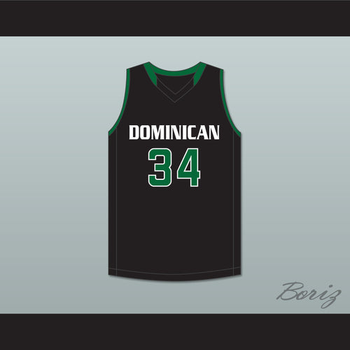 Kostas Antetokounmpo 34 Dominican High School Knights Black Basketball Jersey 1