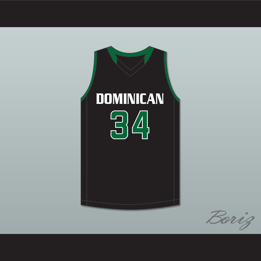 Kostas Antetokounmpo 34 Dominican High School Knights Black Basketball Jersey 1