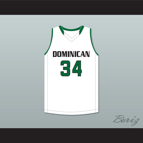 Kostas Antetokounmpo 34 Dominican High School Knights White Basketball Jersey 1