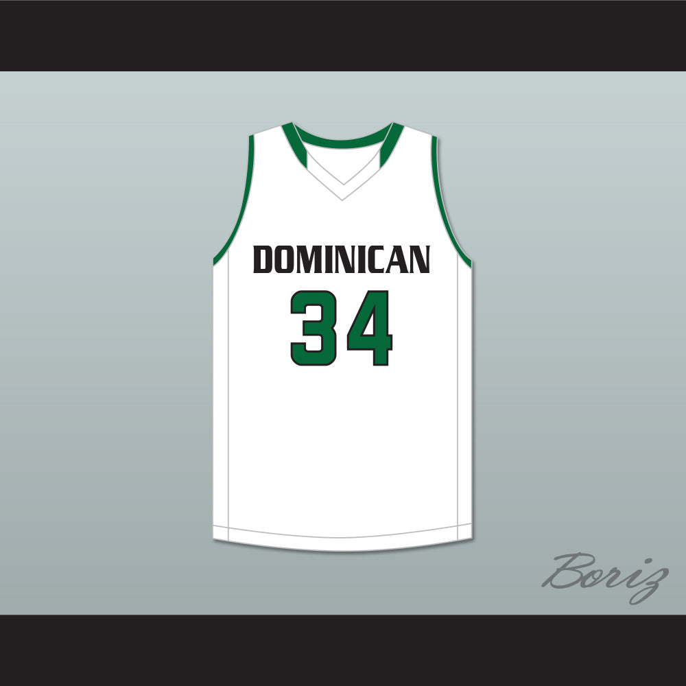 Kostas Antetokounmpo 34 Dominican High School Knights White Basketball Jersey 1