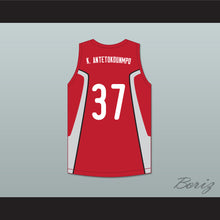 Load image into Gallery viewer, Kostas Antetokounmpo 37 Filathlitikos A.O Zografou B.C. Red Basketball Jersey 2