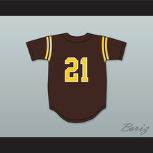 Load image into Gallery viewer, Kyle Freeland 21 Thomas Jefferson High School Spartans Brown Baseball Jersey 1