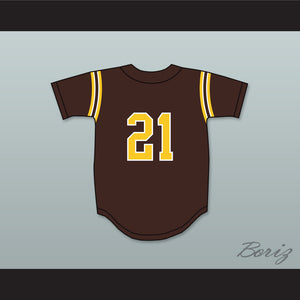 Kyle Freeland 21 Thomas Jefferson High School Spartans Brown Baseball Jersey 1