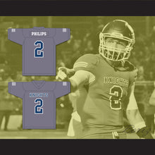 Load image into Gallery viewer, Kyle Philips 2 San Marcos High School Knights Gray Football Jersey 2