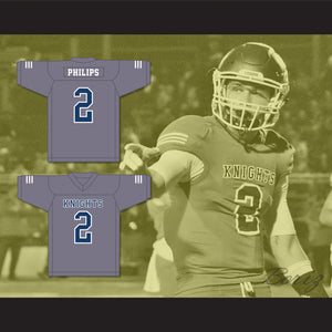 Kyle Philips 2 San Marcos High School Knights Gray Football Jersey 2