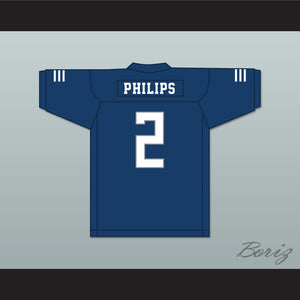 Kyle Philips 2 San Marcos High School Knights Navy Blue Football Jersey 2