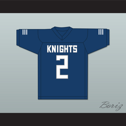 Kyle Philips 2 San Marcos High School Knights Navy Blue Football Jersey 1