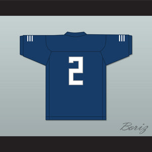 Kyle Philips 2 San Marcos High School Knights Navy Blue Football Jersey 1