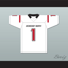 Load image into Gallery viewer, Kyler Gordon 1 Archbishop Murphy High School Wildcats White Football Jersey 1