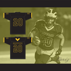 Kyren Williams 20 St. John Vianney High School Griffins Black Football Jersey 1