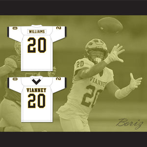 Kyren Williams 20 St. John Vianney High School Griffins White Football Jersey 2
