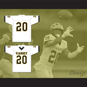 Kyren Williams 20 St. John Vianney High School Griffins White Football Jersey 1
