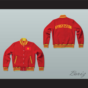Kyrgyzstan Varsity Letterman Jacket-Style Sweatshirt