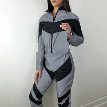 Load image into Gallery viewer, LASPERAL Women Tracksuit 2 Piece Set Reflective Zip Crop Top Pant Windbreaker Fashion Female Loose Glow Jacket Trouser Plus Size