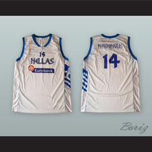 Load image into Gallery viewer, Lazaros Papadopoulos 14 Greece White Basketball Jersey
