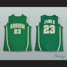 Load image into Gallery viewer, Lebron James 23 St. Vincent–St. Mary High School Fighting Irish Green Basketball Jersey