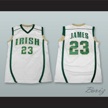 Load image into Gallery viewer, Lebron James 23 St. Vincent–St. Mary High School Fighting Irish White Basketball Jersey