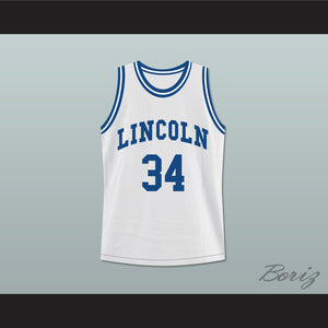 Jesus Shuttlesworth 34 Lincoln High School White Basketball Jersey He Got Game