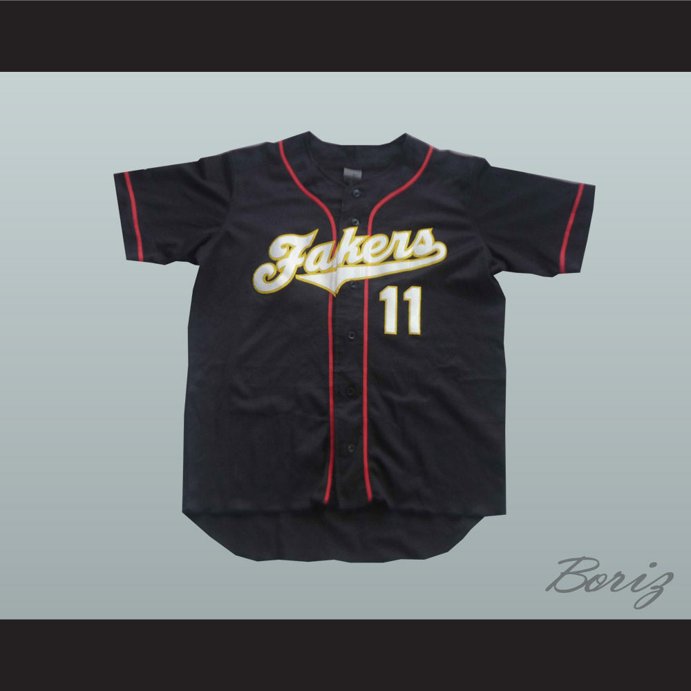 L. Motoda 11 Fakers Black Baseball Jersey