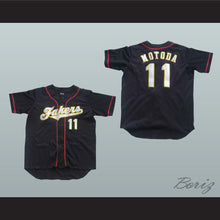 Load image into Gallery viewer, L. Motoda 11 Fakers Black Baseball Jersey