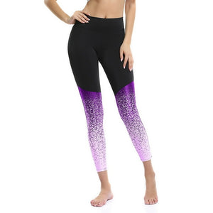 Laamei Printed Slim Fitness Leggings Women Compression Push Up Leggins Clothing Workout Printing Patchwork Trousers 2019