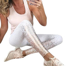 Load image into Gallery viewer, Laamei Printed Slim Fitness Leggings Women Compression Push Up Leggins Clothing Workout Printing Patchwork Trousers 2019