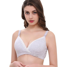 Load image into Gallery viewer, Lace Maternity Nursing Bra Cotton Breastfeeding Bra for Nursing Pregnant Women Pregnancy Feeding Clothes Sleep Underwear