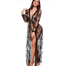 Load image into Gallery viewer, Ladies Long Gowns Black Bridesmaid Robes Lace See Though Bathrobe Kimono Underwear Women Lace Pink Women Clothes