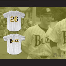 Load image into Gallery viewer, Lance Pere 26 Buzz White Pinstriped Baseball Jersey Major League: Back to the Minors