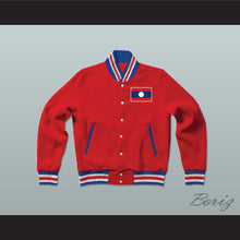 Load image into Gallery viewer, Laos Varsity Letterman Jacket-Style Sweatshirt